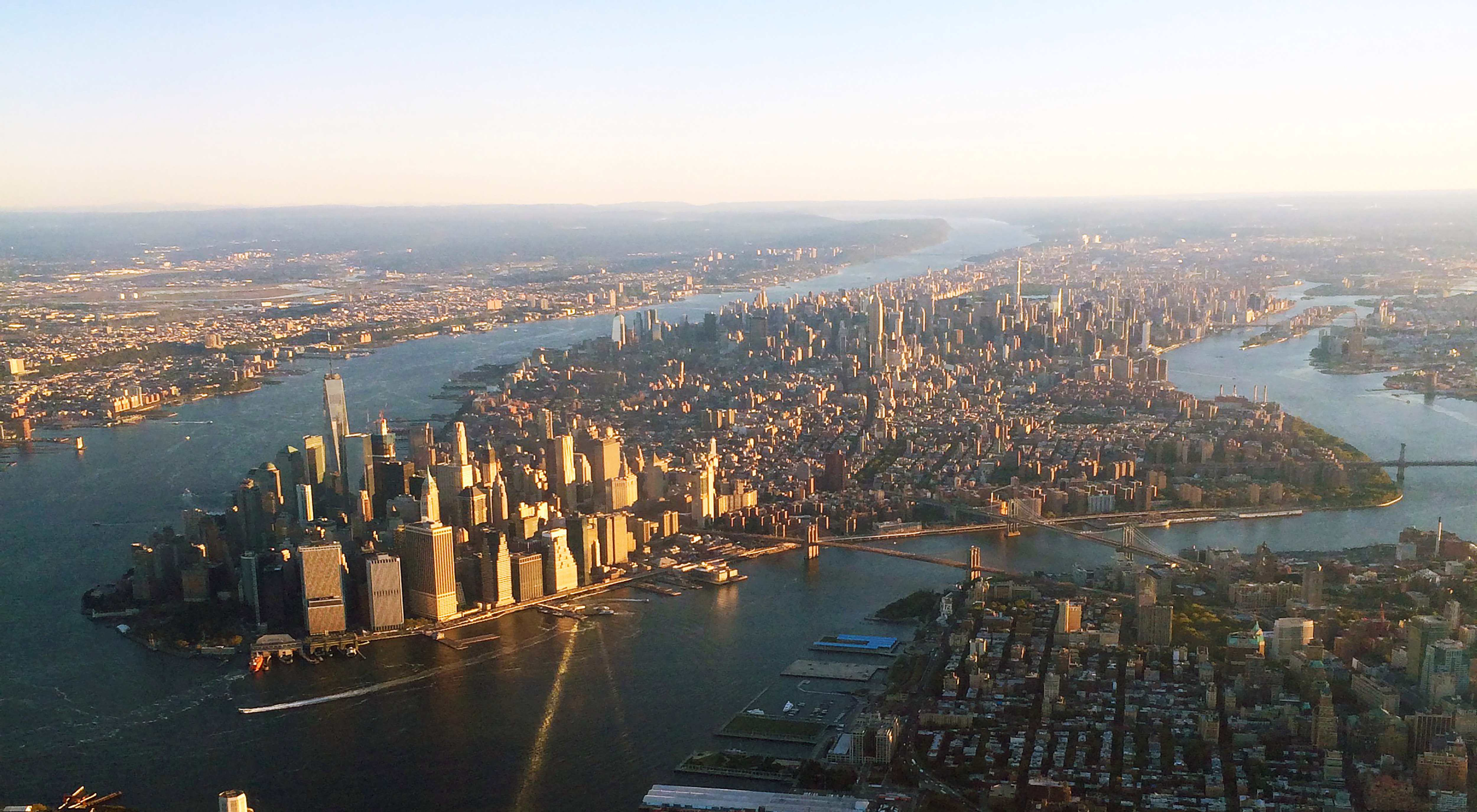 New York City seen from an airplane